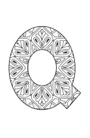 Alfabet mandala kleurplaat 17